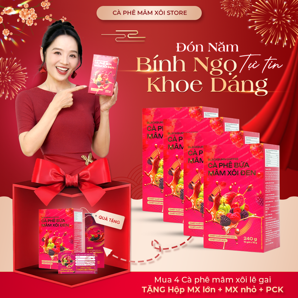 Combo 4 Hộp - Cà Phê Mâm Xôi Đen